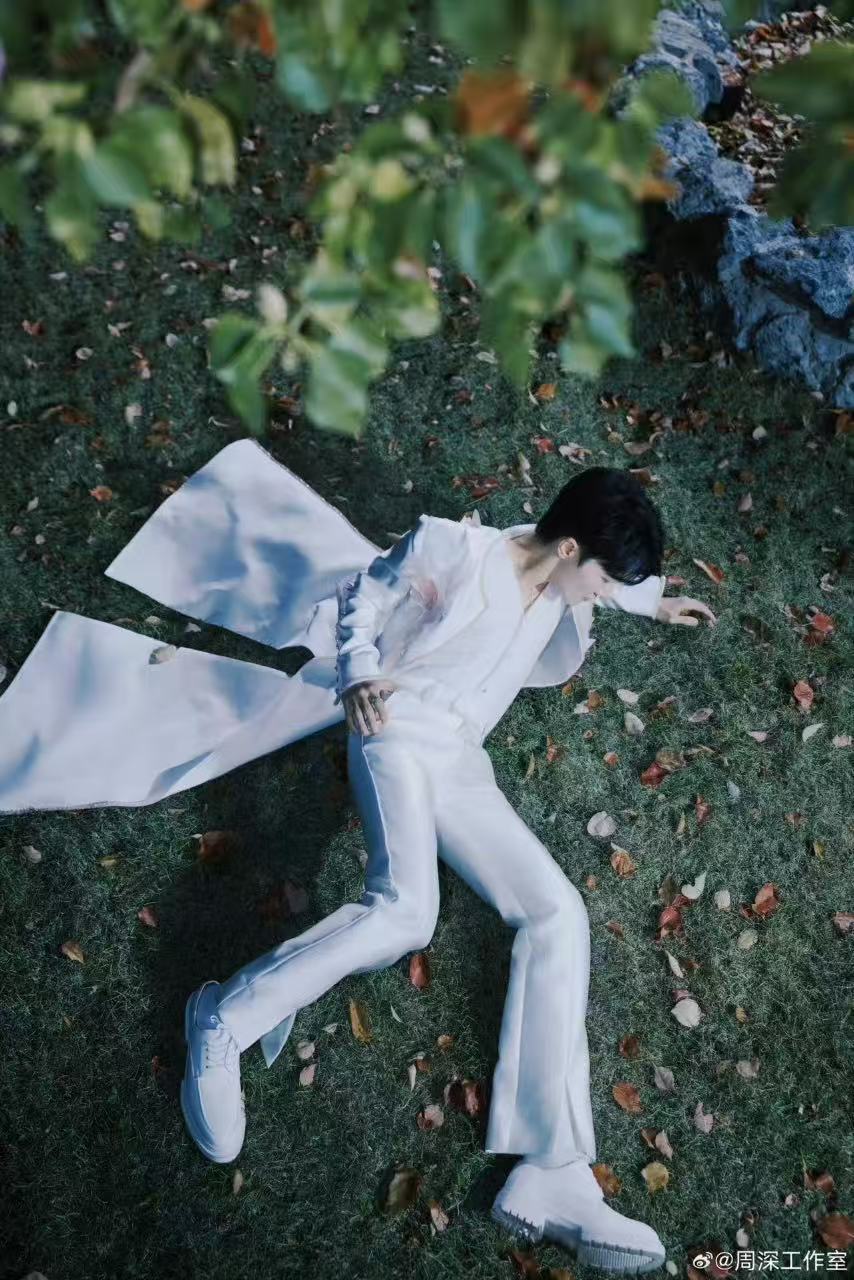 周深樱花树下站谁都好看 看到这组图终于懂了什么叫“人比花娇”！周深站在春日的柔光