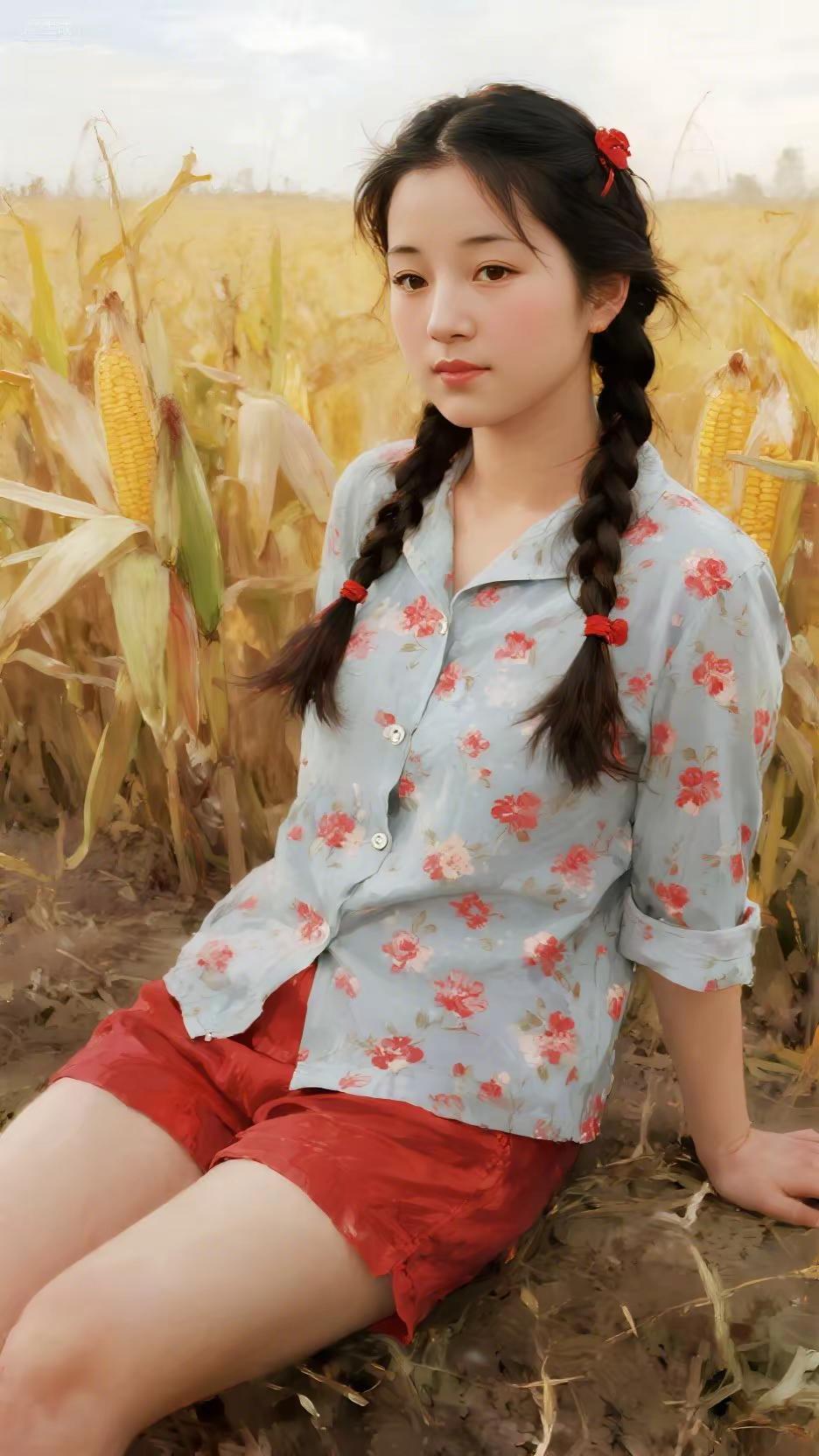 油画丰收的季节