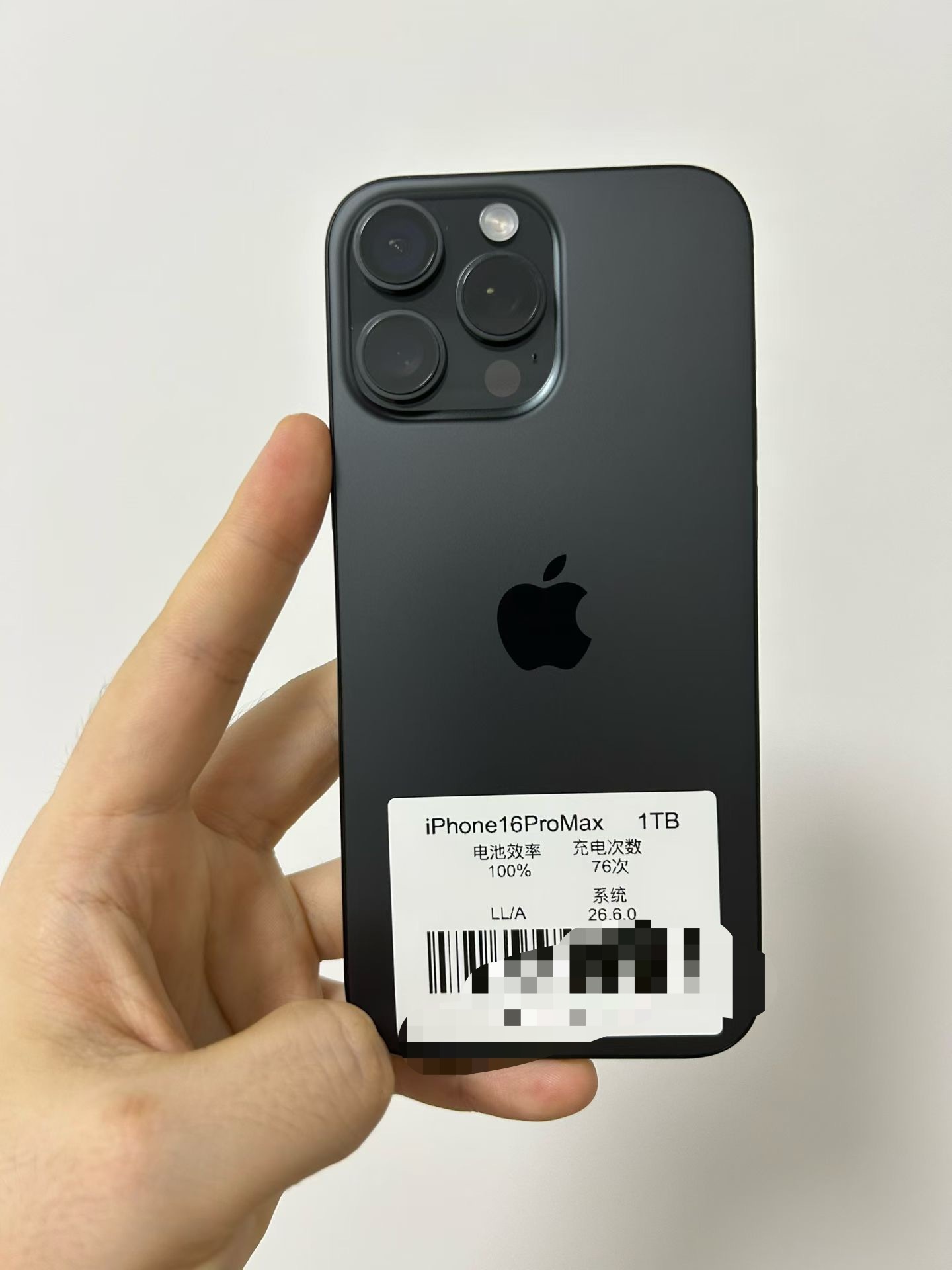 美版无锁16ProMax 1TB 黑，电池效率100%，充电70来次，99新在保