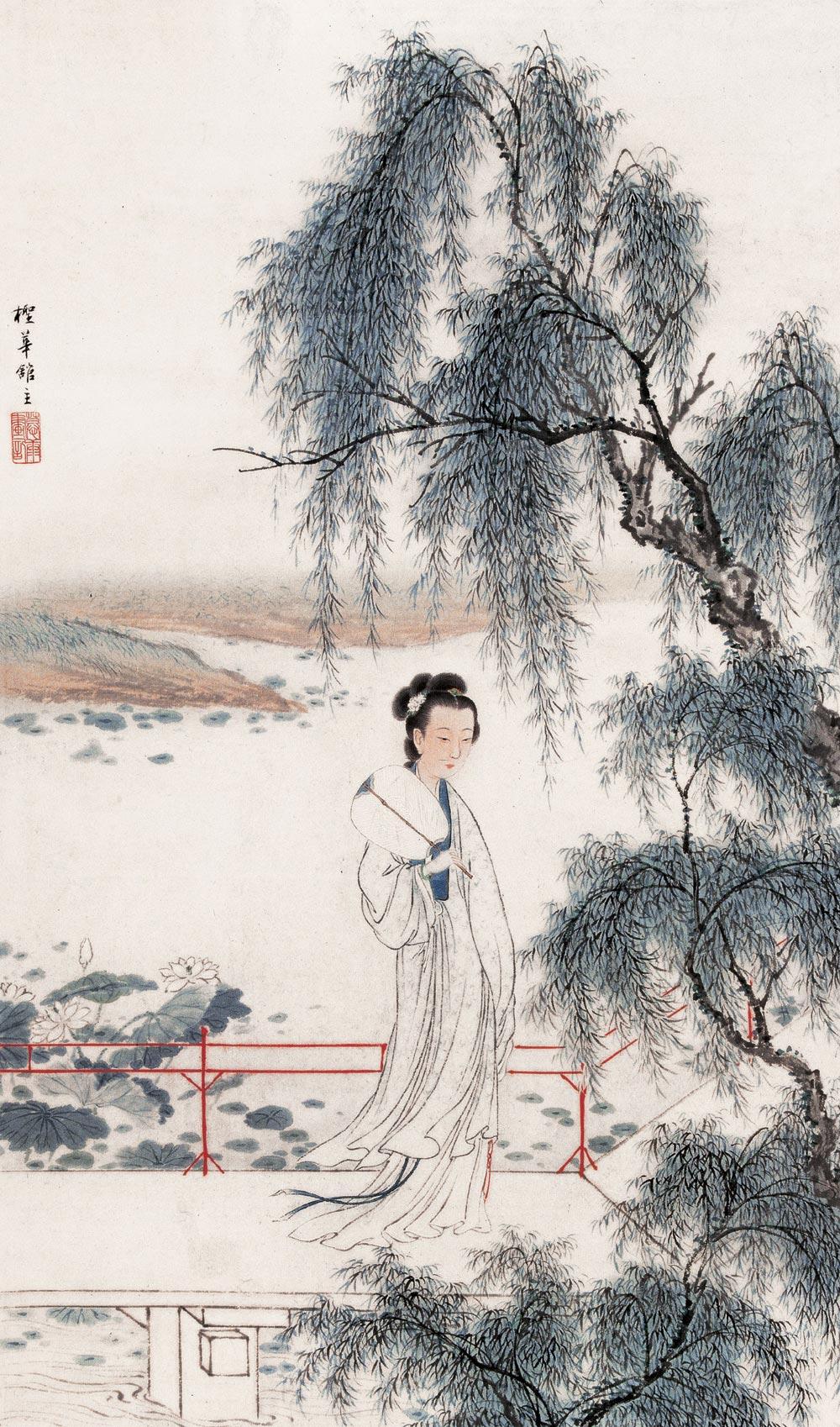 上联：柳媚和风焉用扇
下联：[玫瑰]

网络图片/诚谢侵删