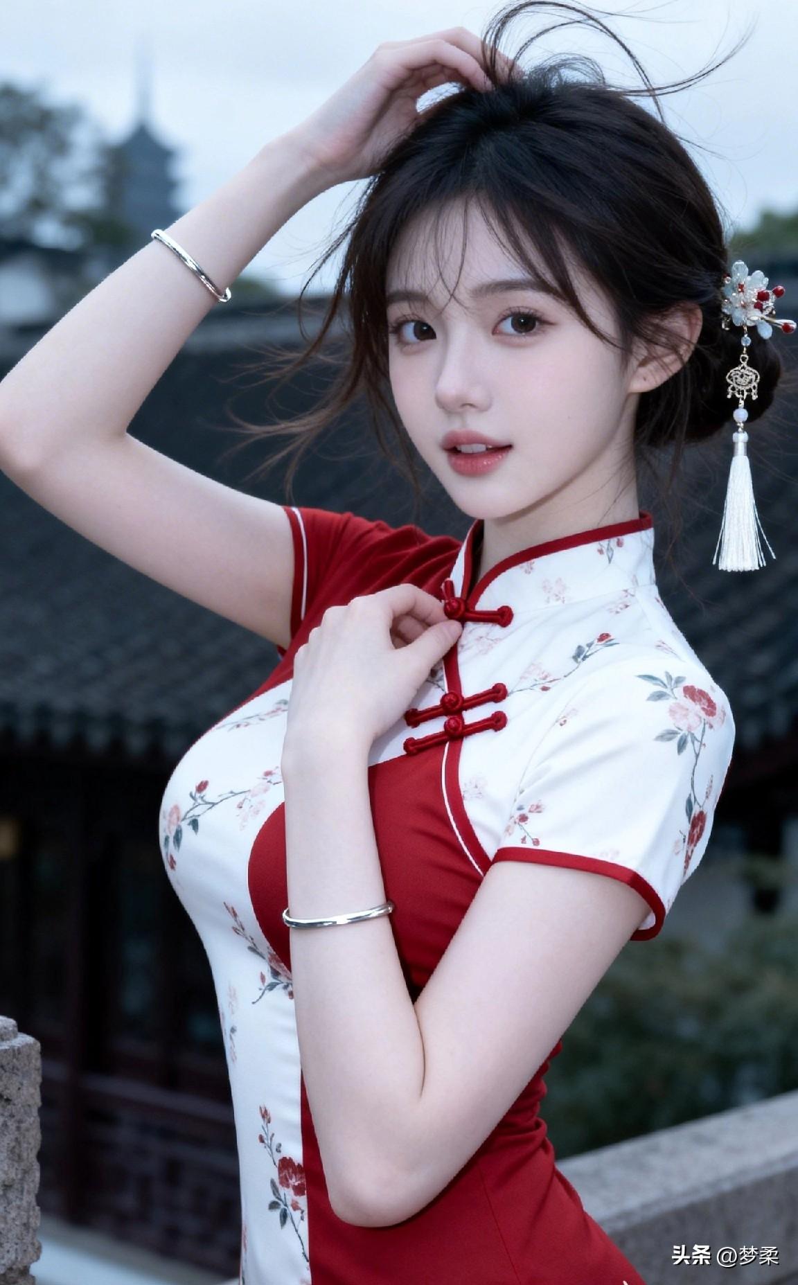 旗袍少女，古典与现代的完美结合