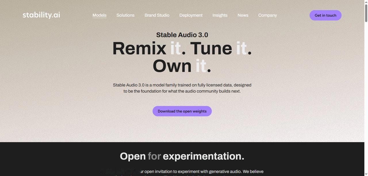 揭秘 10秒生成 6分钟高质量音乐的 Stable Audio 3.0！
Sta