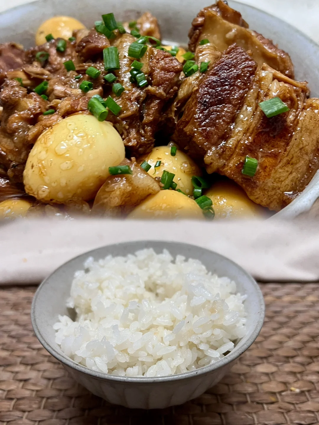 ☀️｜家常饭🥢炖肉+清炒红菜苔🥬
