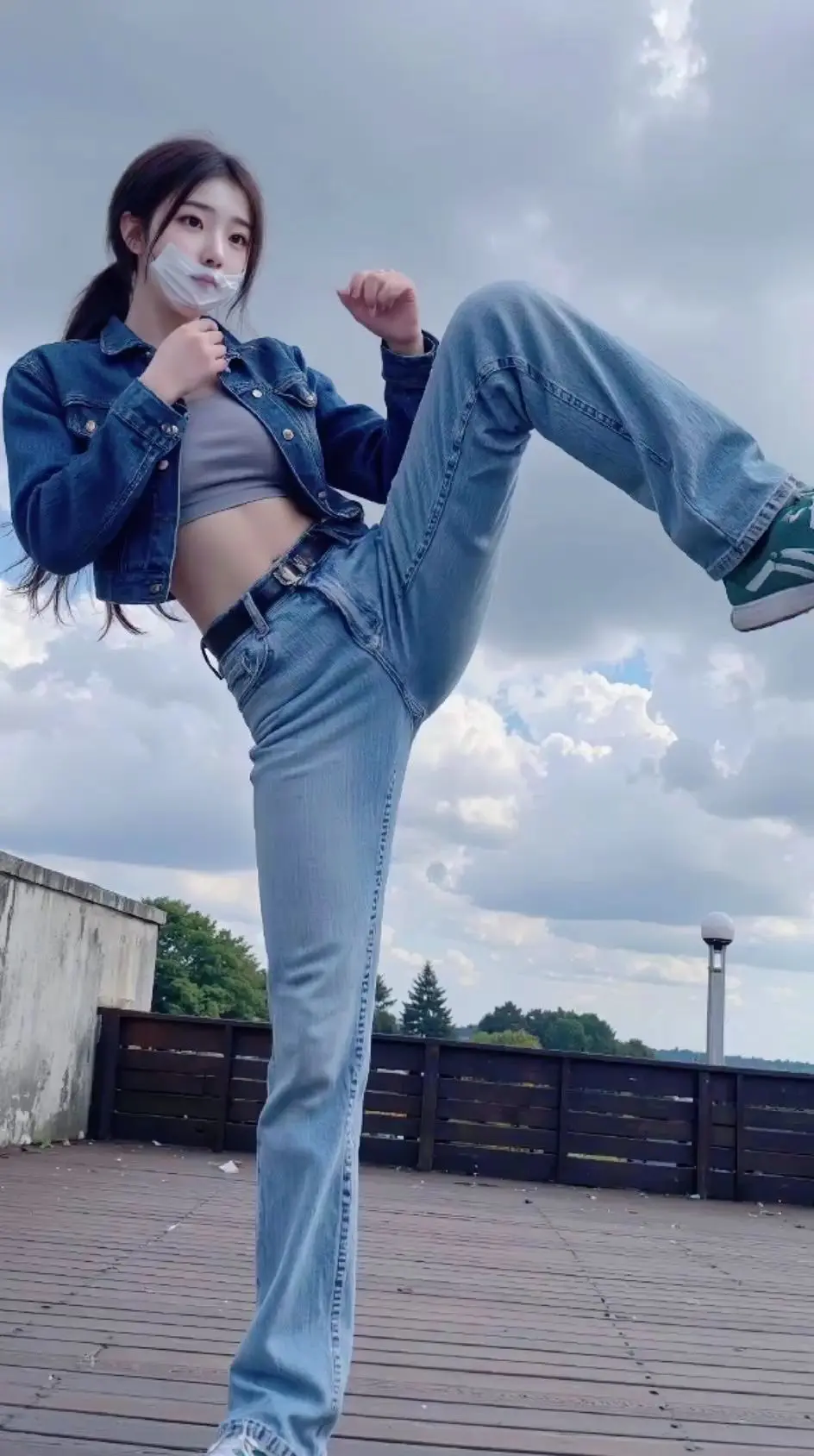 星绘 拍照姿势 大长腿小蛮腰 户外出游 长腿女神