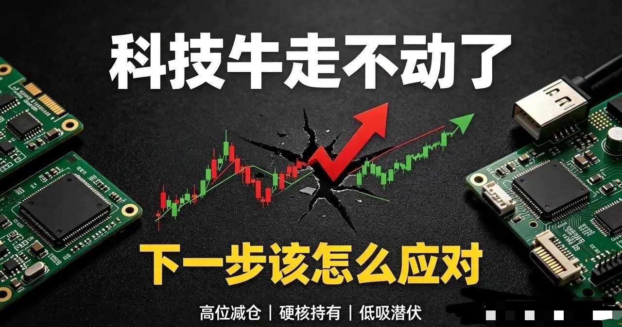 科技牛走不动了，下一步该怎么应对？今天盘面很多人都懵了！昨天科技还是反弹修复，今