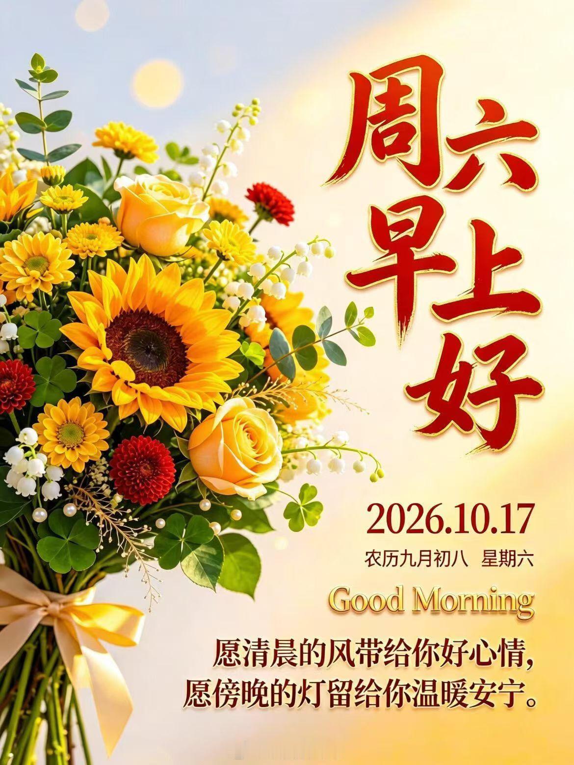 早安[超话] 秋阳正好，喜乐常伴，愿所有美好不期而遇，愿每一份努力都有好结果。 