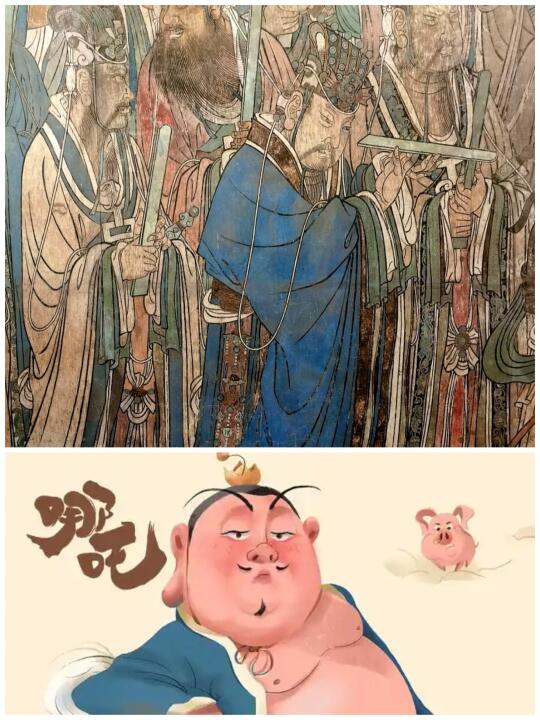 在典籍馆讲永乐宫展，一讲到太乙真人，哈哈