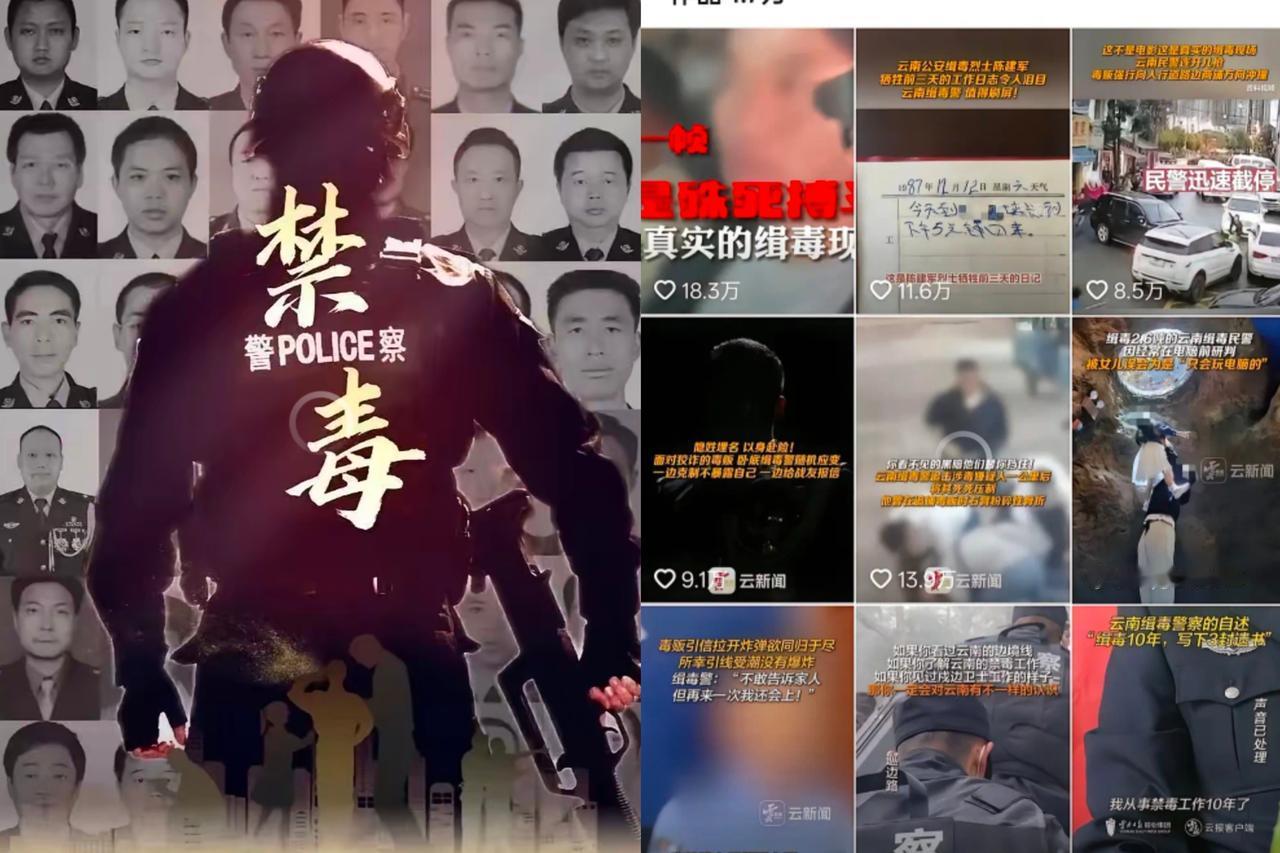 云南日报连发了18条！心都碎了，中国禁毒，寸步不让。
我们后退一步，就会踩到缉毒