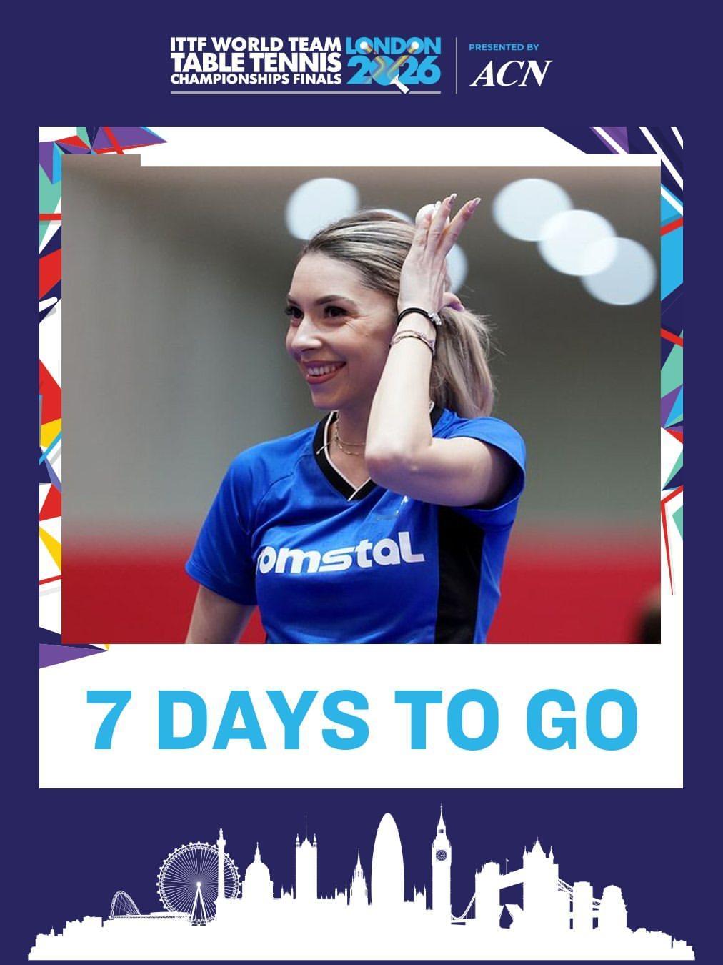 2026伦敦世界乒乓球团体锦标赛倒计时7天 