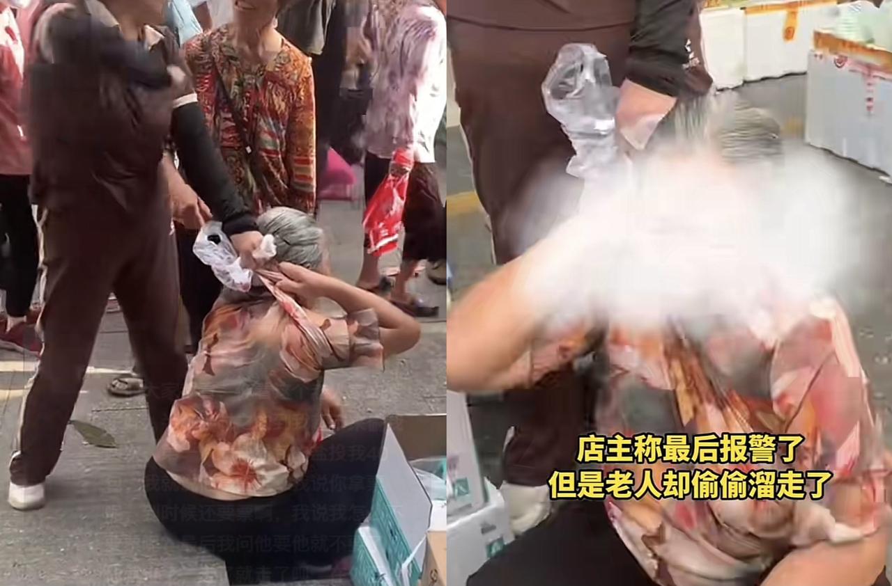 “这下出名了！”菜市场门口里突然围了一圈人，走近一看挺扎眼——

店主死死拽着一