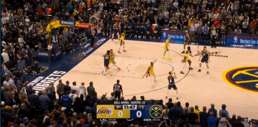 上来就吹一个，才19秒。注意动作啦。 湖人vs掘金