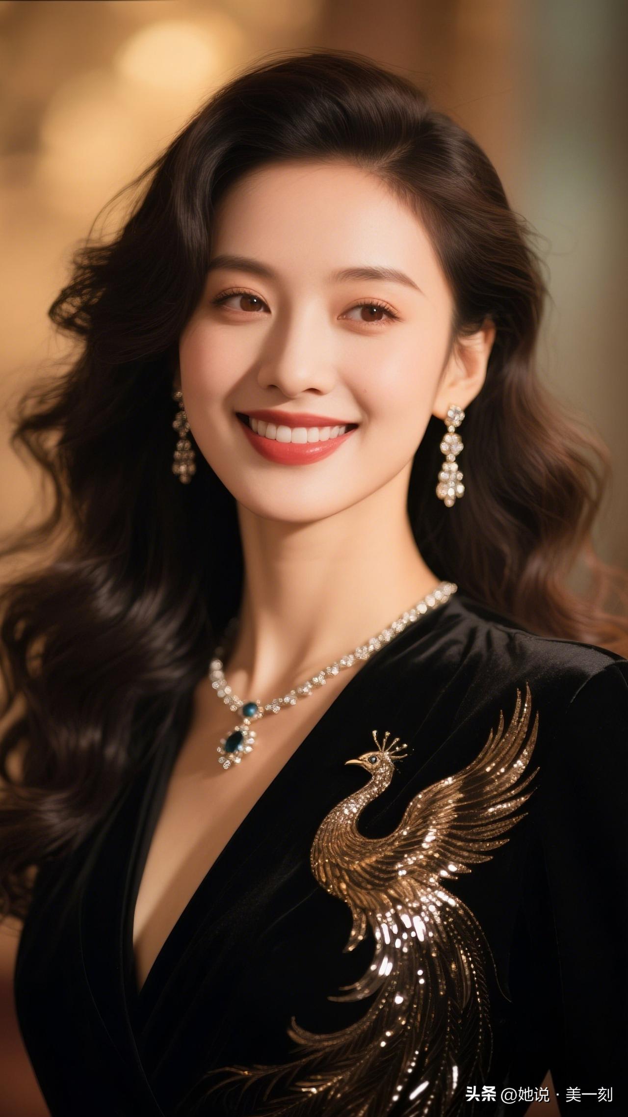 金凤映玉颜，笑语动芳心。晒出女性魅力