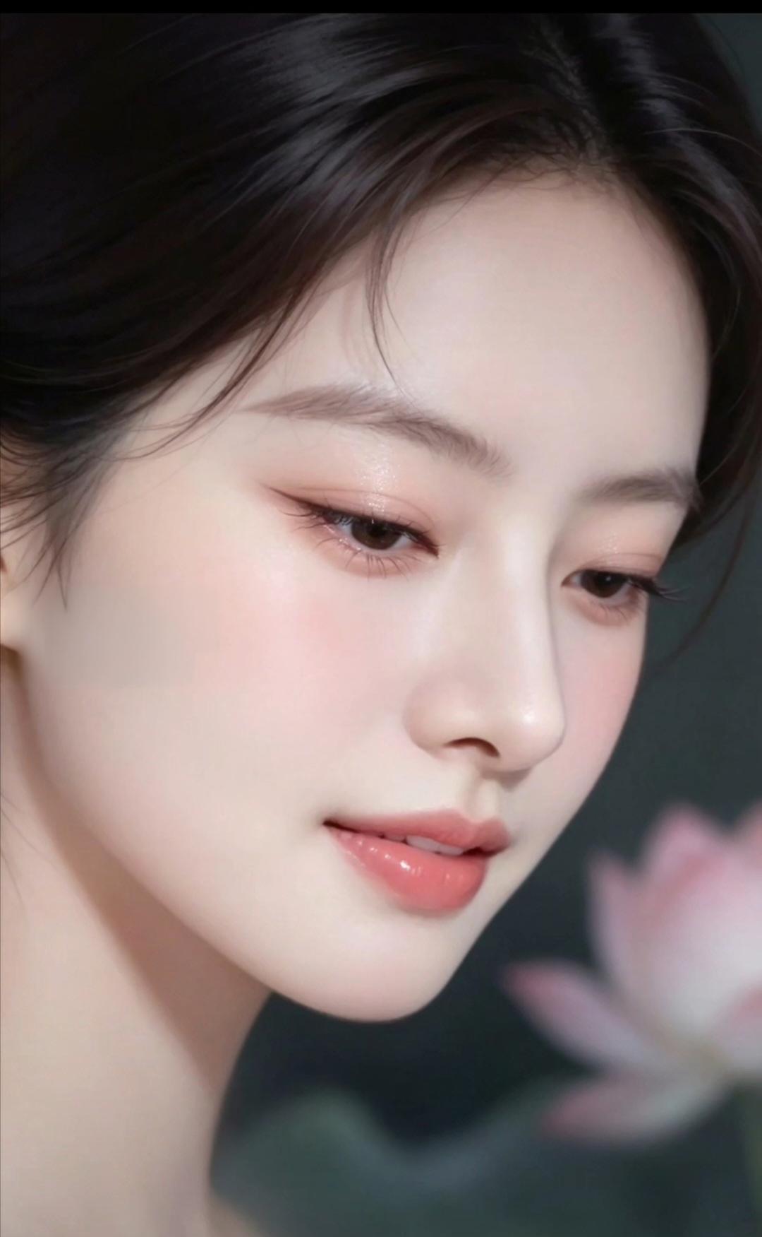 温柔眼波流转，如梦似幻的少女