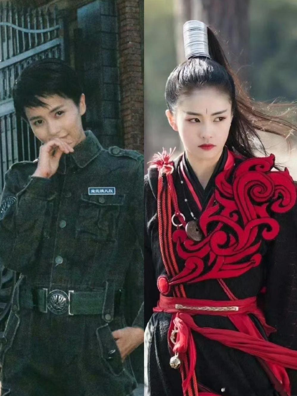 都说她普，但是谁扛得住这两个妆造？这哪里普了！演招摇大光明的造型都给人迷得五迷三