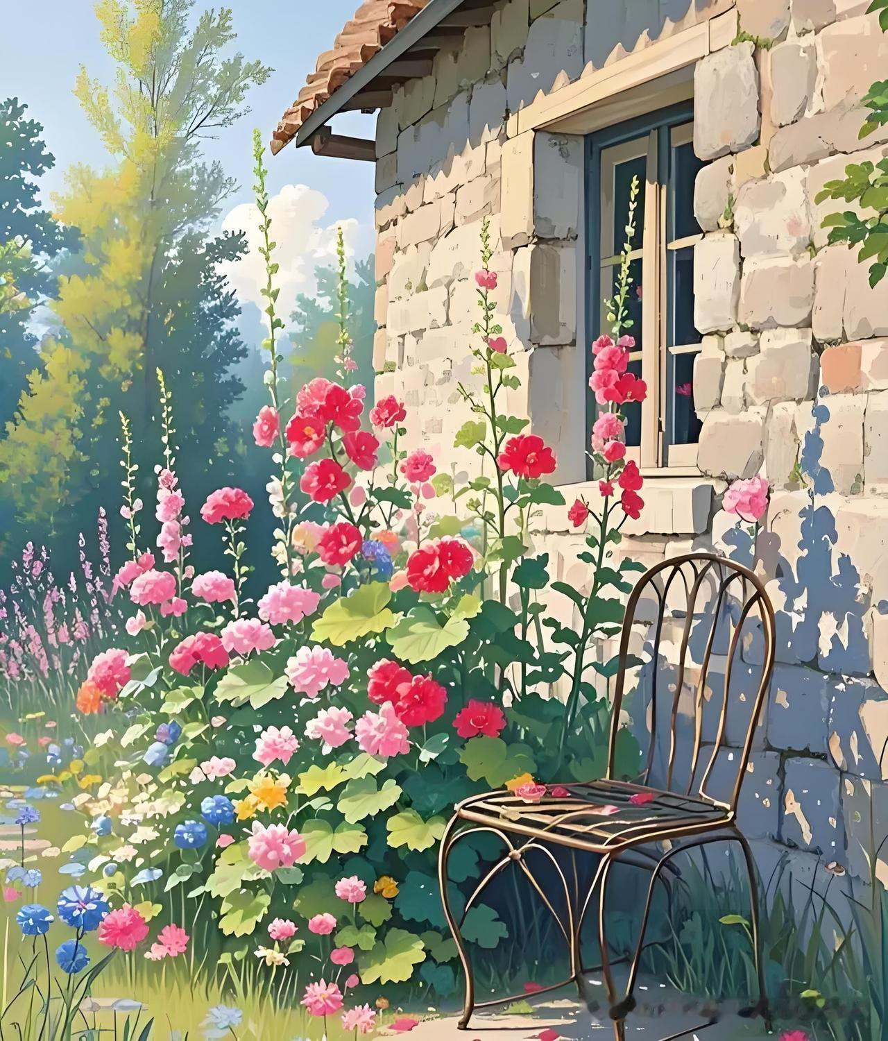《回王园中花卉》
——清・萧雄
花从内地强移栽，
半畏寒多不肯开。
独有玫瑰成土
