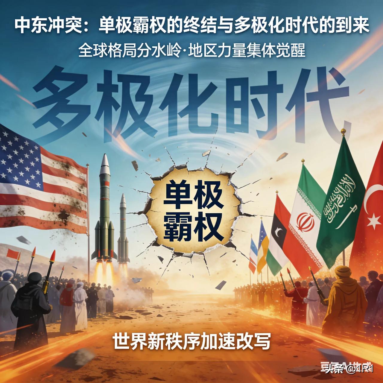 中东这一仗，直接把单极霸权的遮羞布撕得稀碎！这场冲突不止是地区博弈，更是全球格局