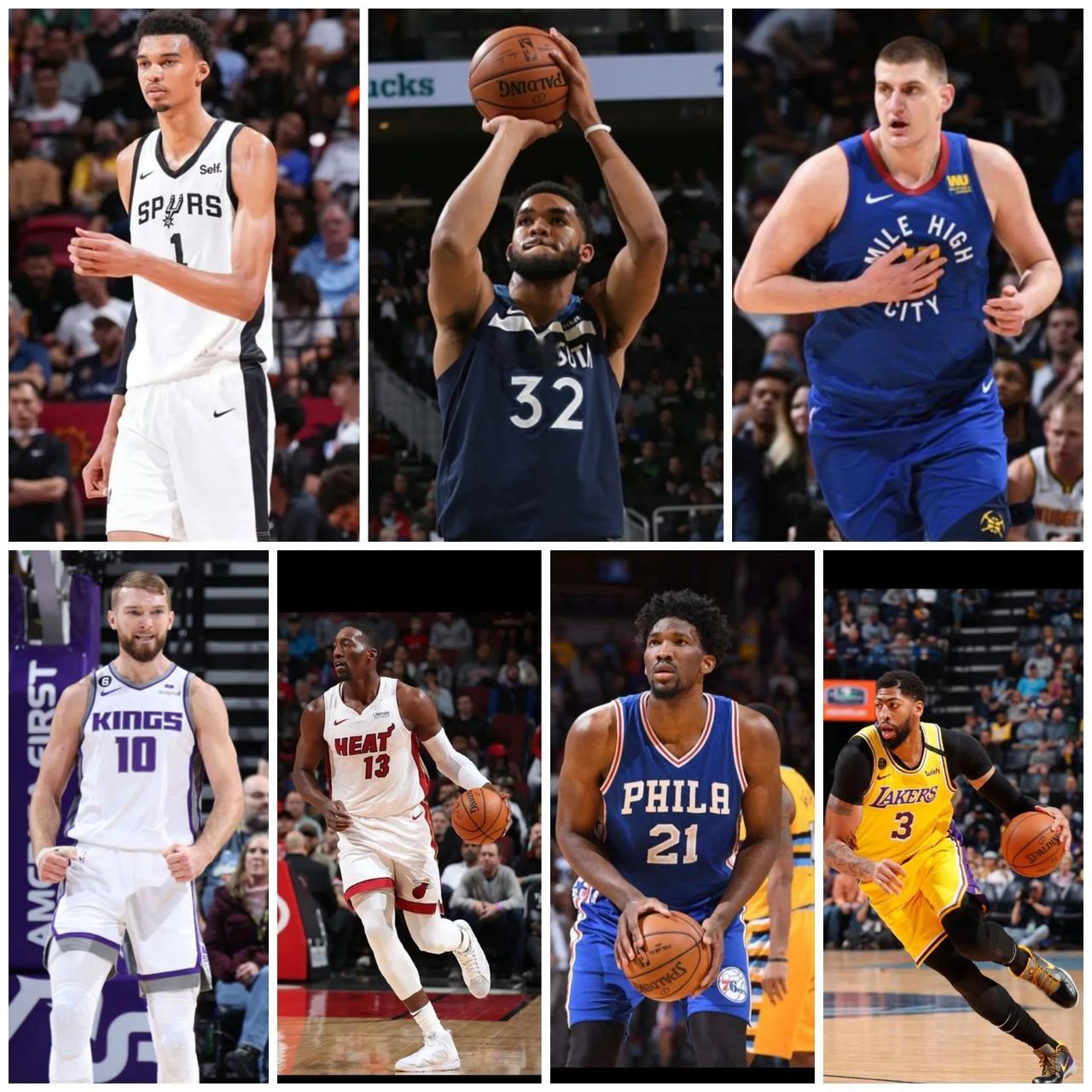 现役NBA联盟四大中锋候选人！
7选3！
另外字母哥能算中锋么？
唐斯是不是也差