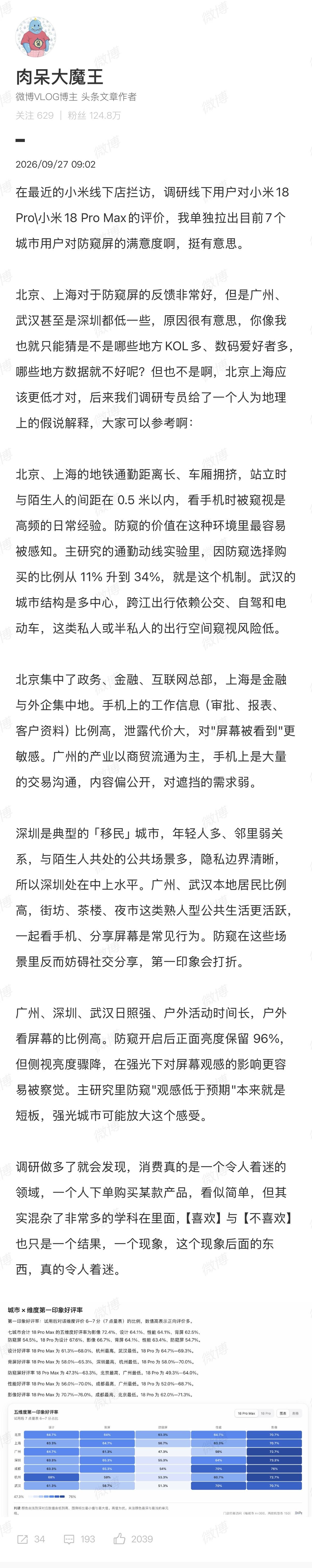 刷到不少人去雷军评论区求无防窥版小米18 Pro，其实智能防窥本身就是屏幕技术创