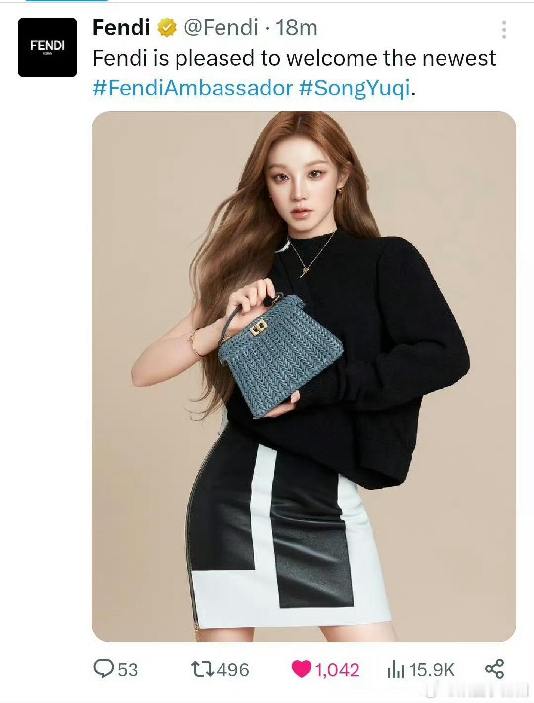 宋雨琦 双奢 Fendi & Tory Burch ​​​
