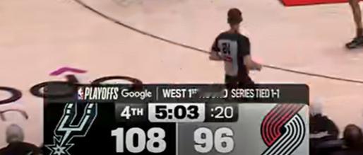 3分钟，马刺打了一波15比1 