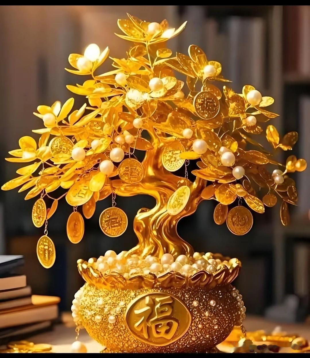 发财树盛，家兴业旺。