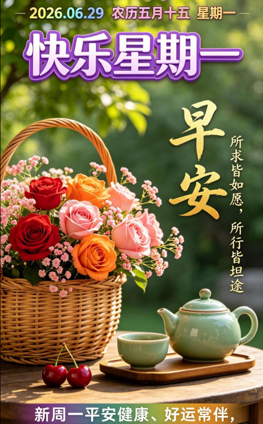 🌈晨光破晓，新周伊始，️把烦恼清零，把好心情加满，愿你怀揣温柔与期许开启新的一