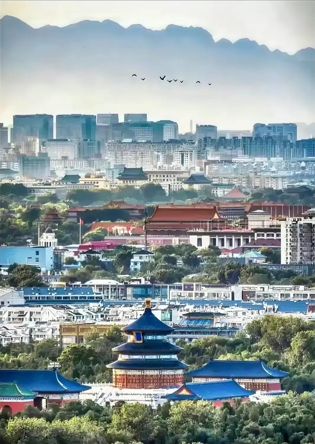 这张北京城的合成图中，你看到了什么？