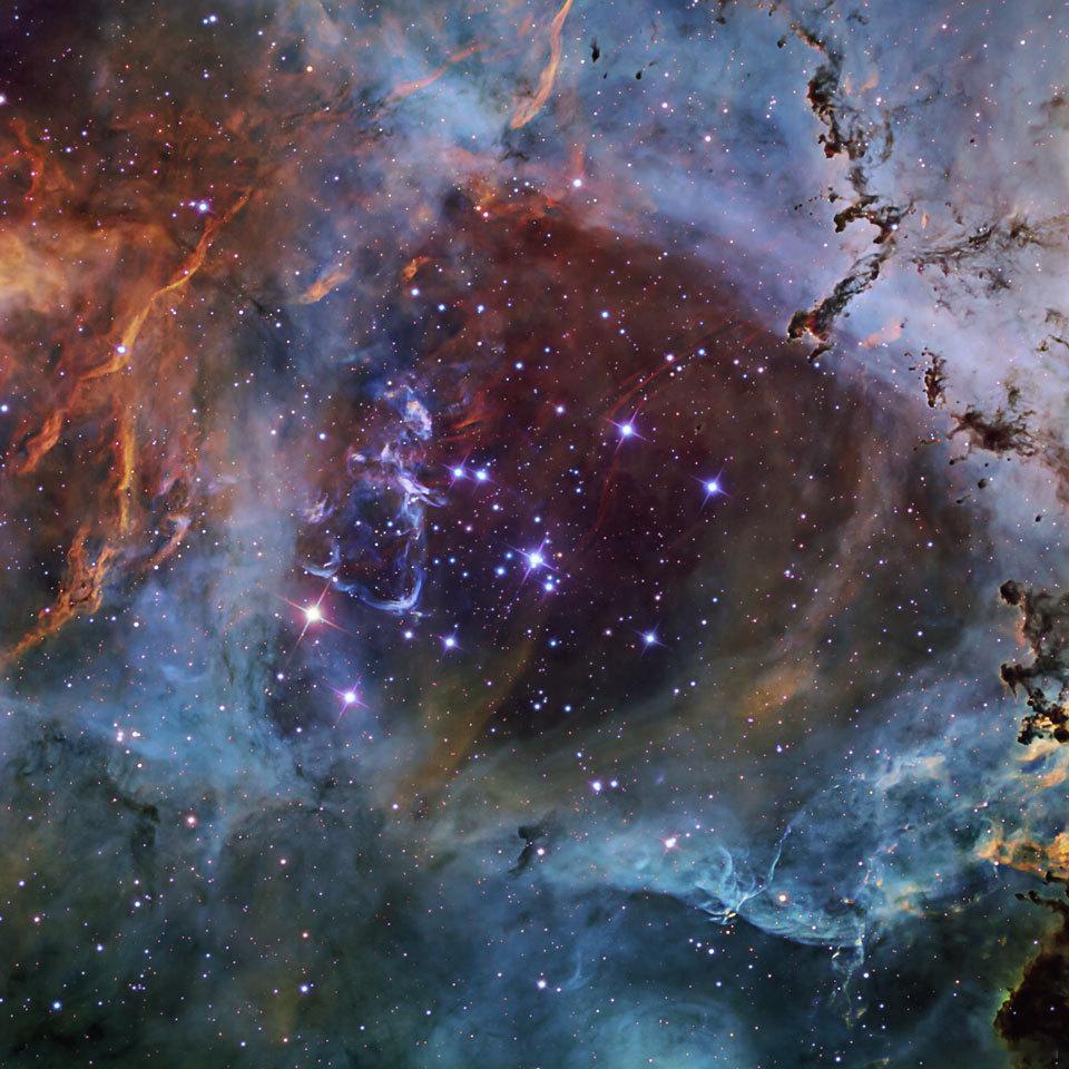 #每天一天文图# 蔷薇星云内的星团 ​​​
