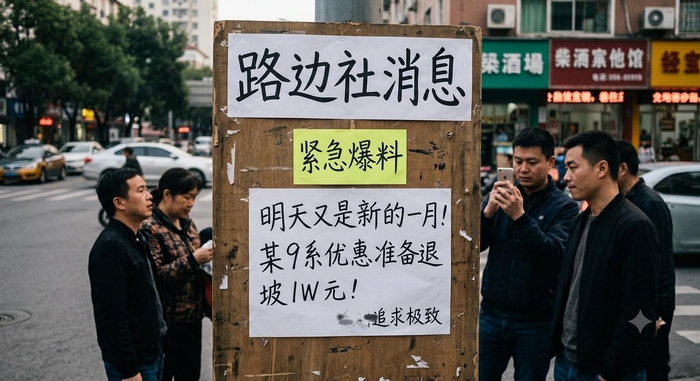 路边社消息：明天又是新的一月，某9系优惠准备退坡1w。确实对____有相当执着的