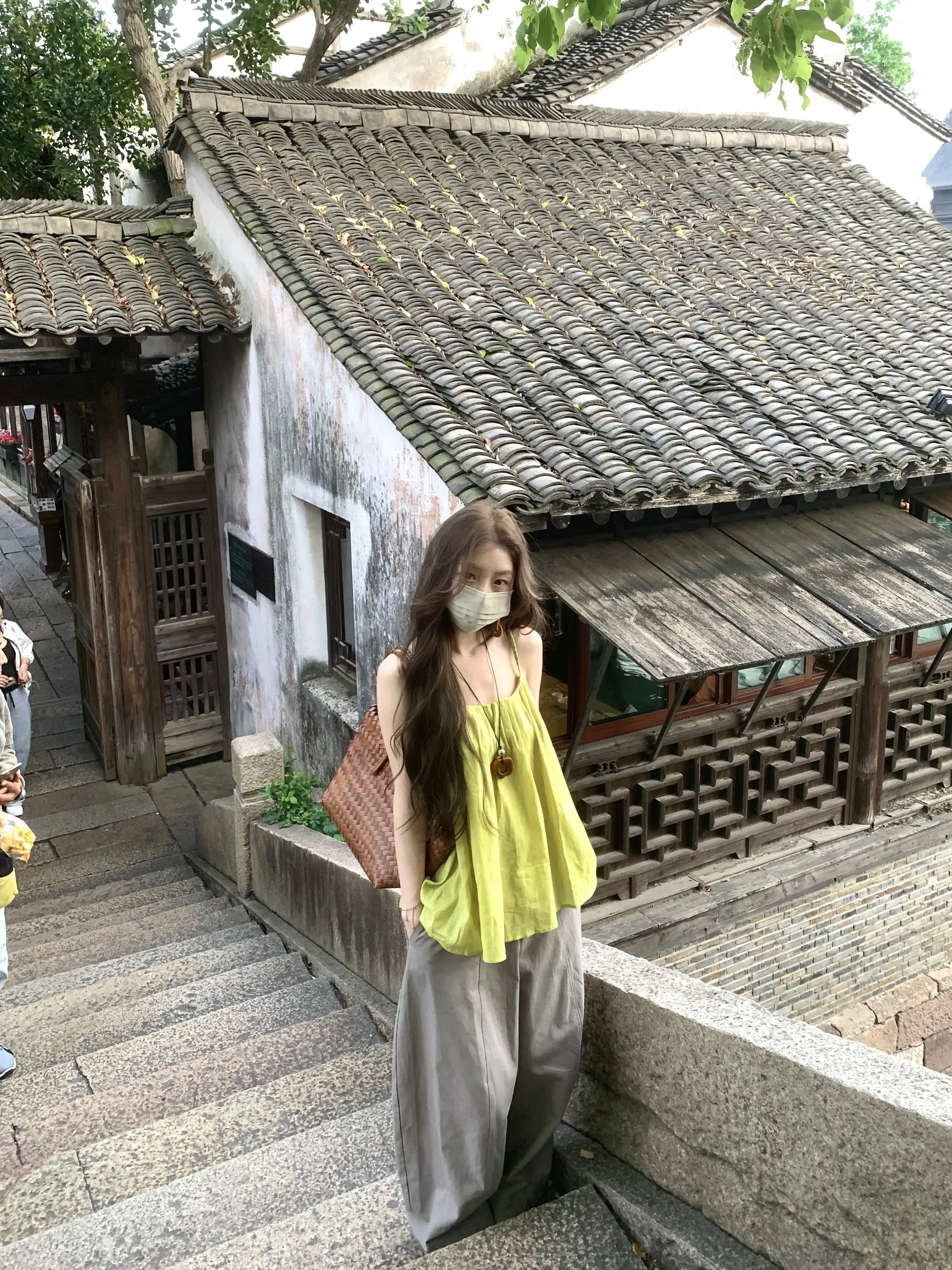 旅行穿搭 古街古巷 乌镇 吊带夏季穿搭