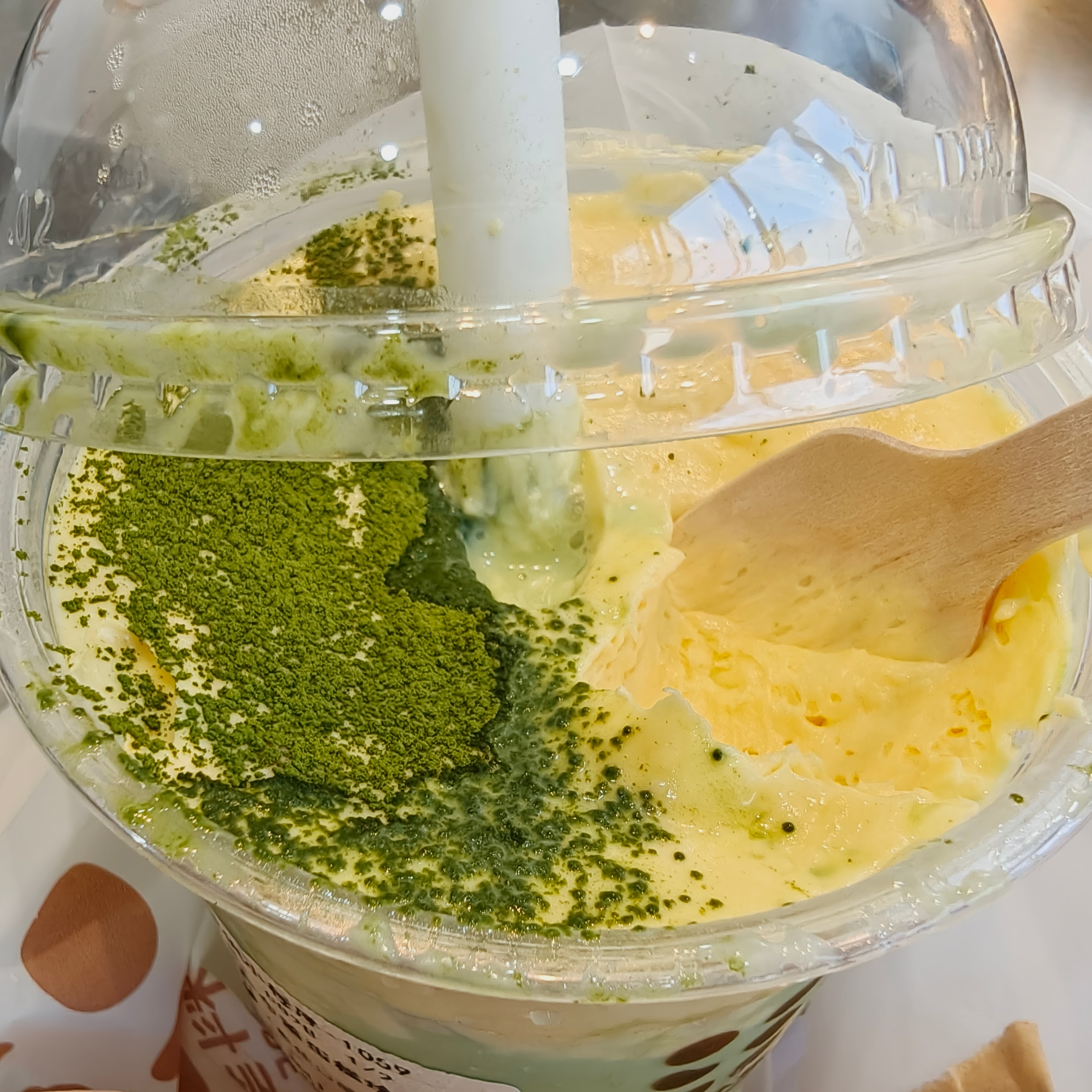 P1: 好喝  书亦的  抹茶布蕾蛋糕珍珠P2:我妹拿进来的时候给我吓一跳 我以