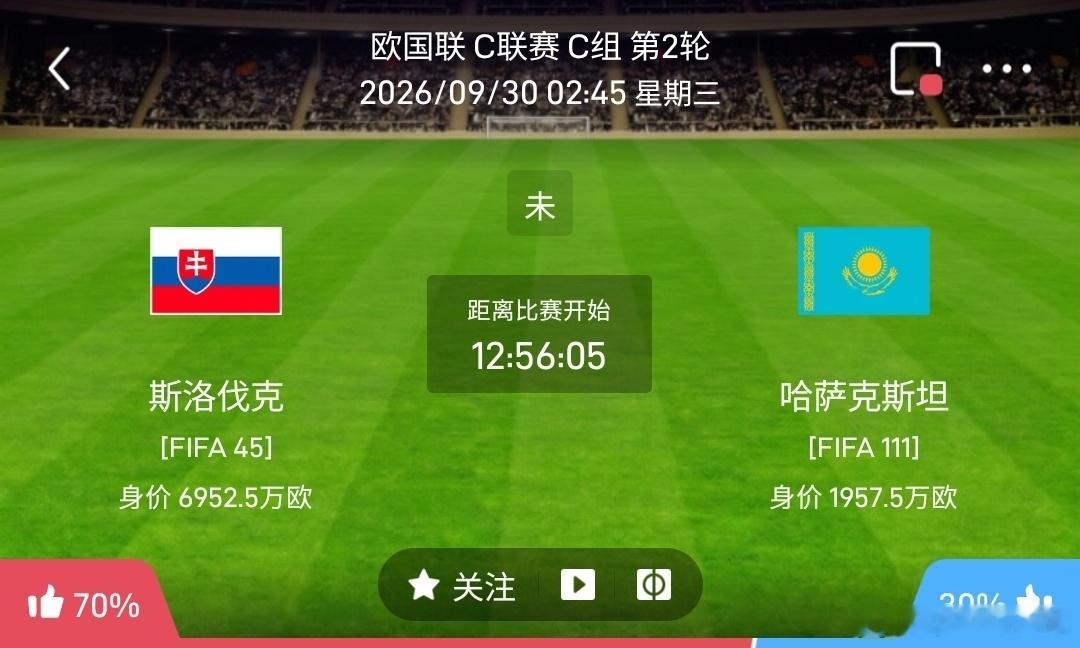 斯洛伐克 vs 哈萨克斯坦1️⃣斯洛伐克（欧国联）利好：世界排名45，身价695