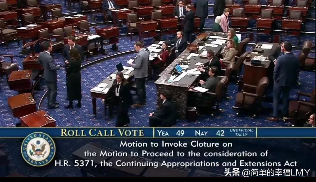 美国政府关门时间追平了美国历史上最长时间的纪录！由于美国国会参议院再次未能通过短