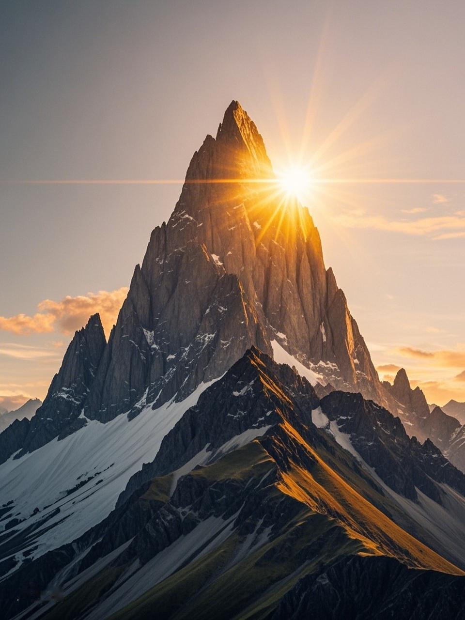 AI妙生图半岭待朝阳。