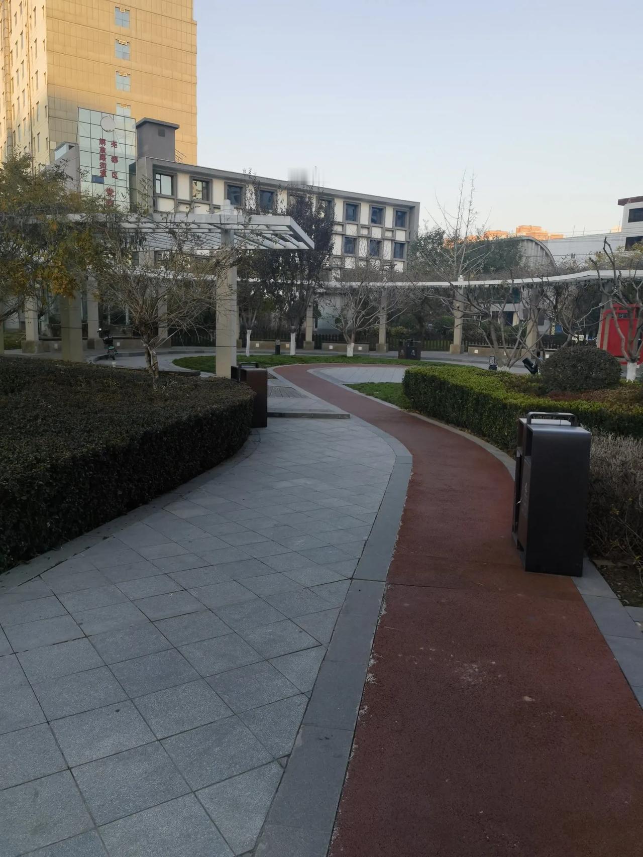 刚在外面办完事，路过家门口的小公园，进来溜达一圈。虽说冬天已到，这个时间点天气也