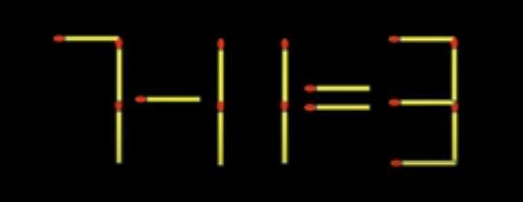眼前有一道由火柴棒搭建的神秘等式：“7 - 11 = 3”，它显然与常规运算规则