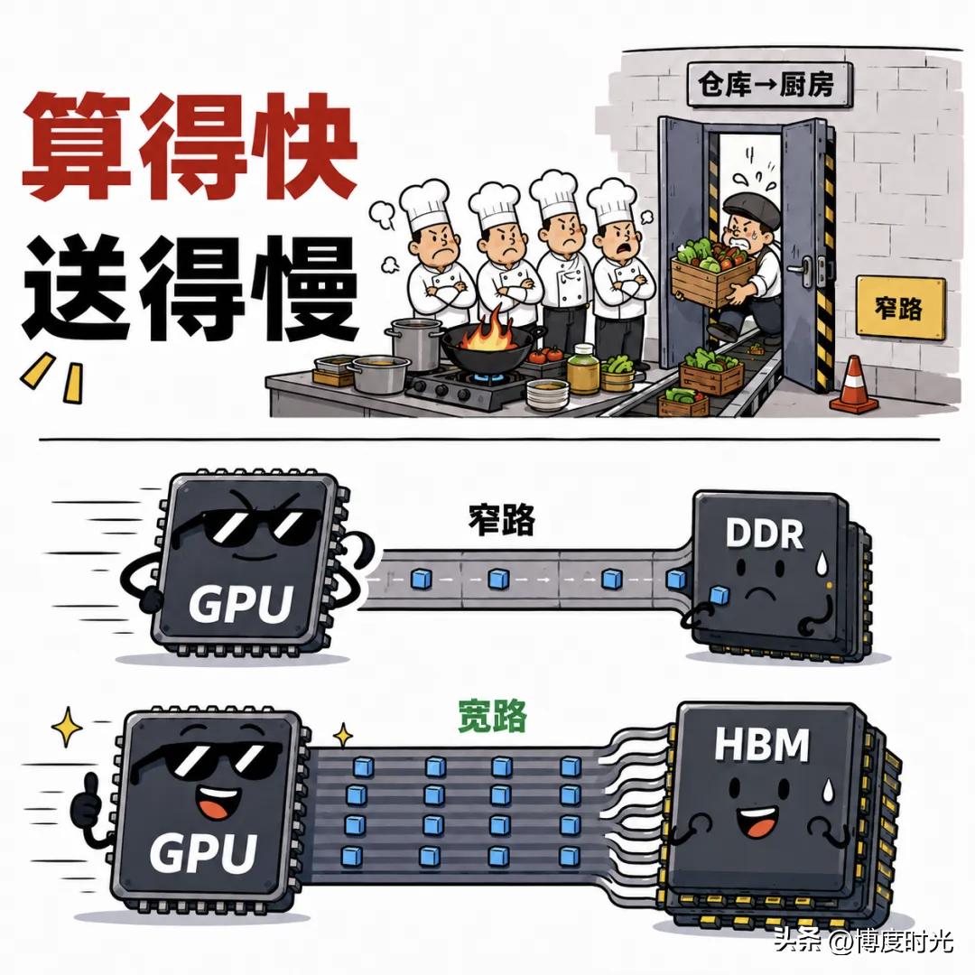 海力士HBM在当下算力领域风头尽显。
AI算力竞赛使高带宽内存需求激增，
海力士