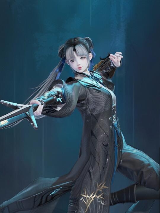 灵儿黑白发色