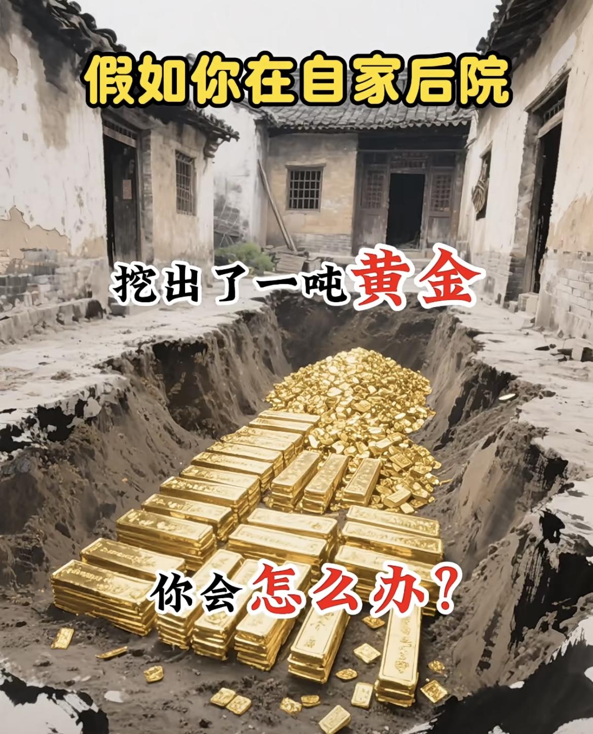 “如果你挖到黄金，你会怎么办”[吐舌][看][泪奔]