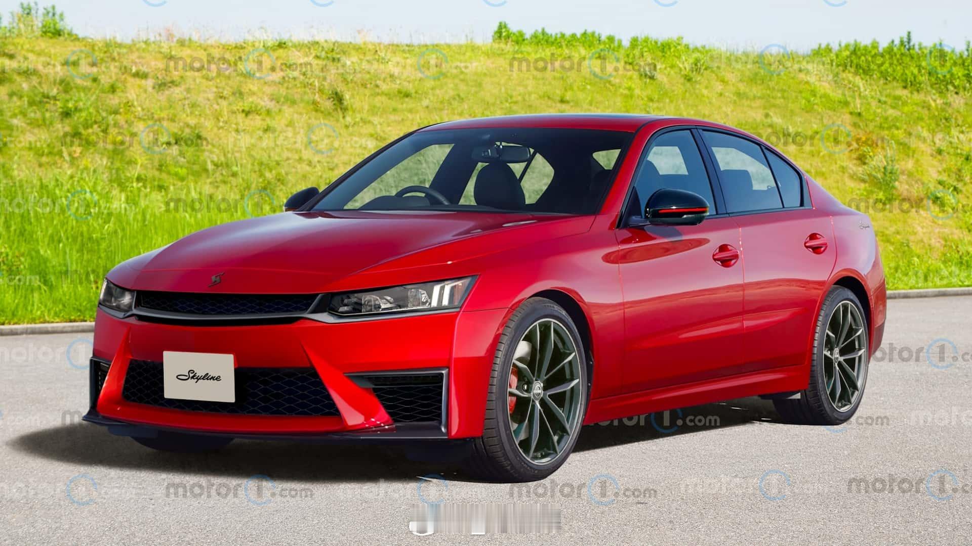 日产Skyline & GT-R复活渲染图 图1和图2为全新日产Skyline复