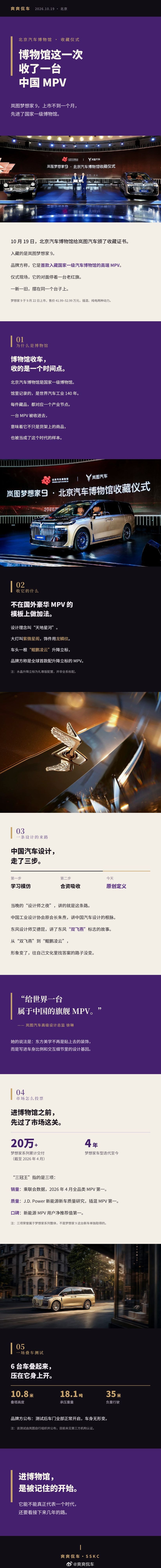 一台MPV为什么能进博物馆？我看了下，岚图梦想家9靠的是设计。从东风"双飞燕"到
