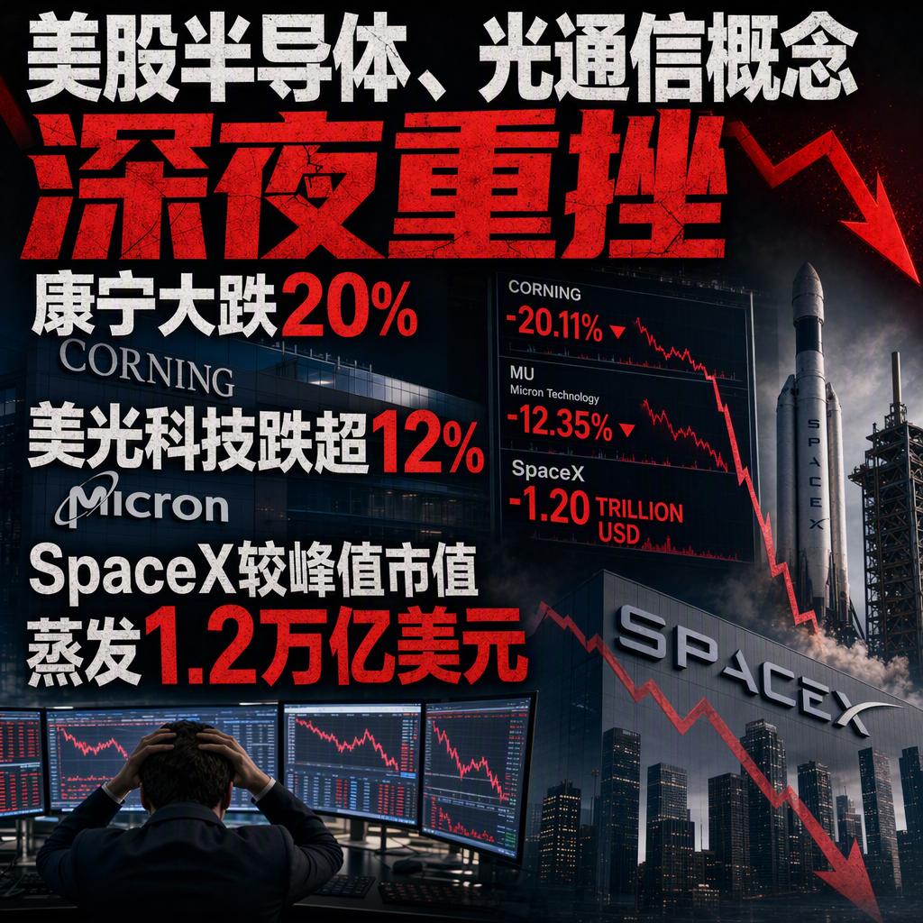 很多人把这次美股AI硬件的暴跌，看成半导体周期见顶的信号。
但把三套时钟对齐后你