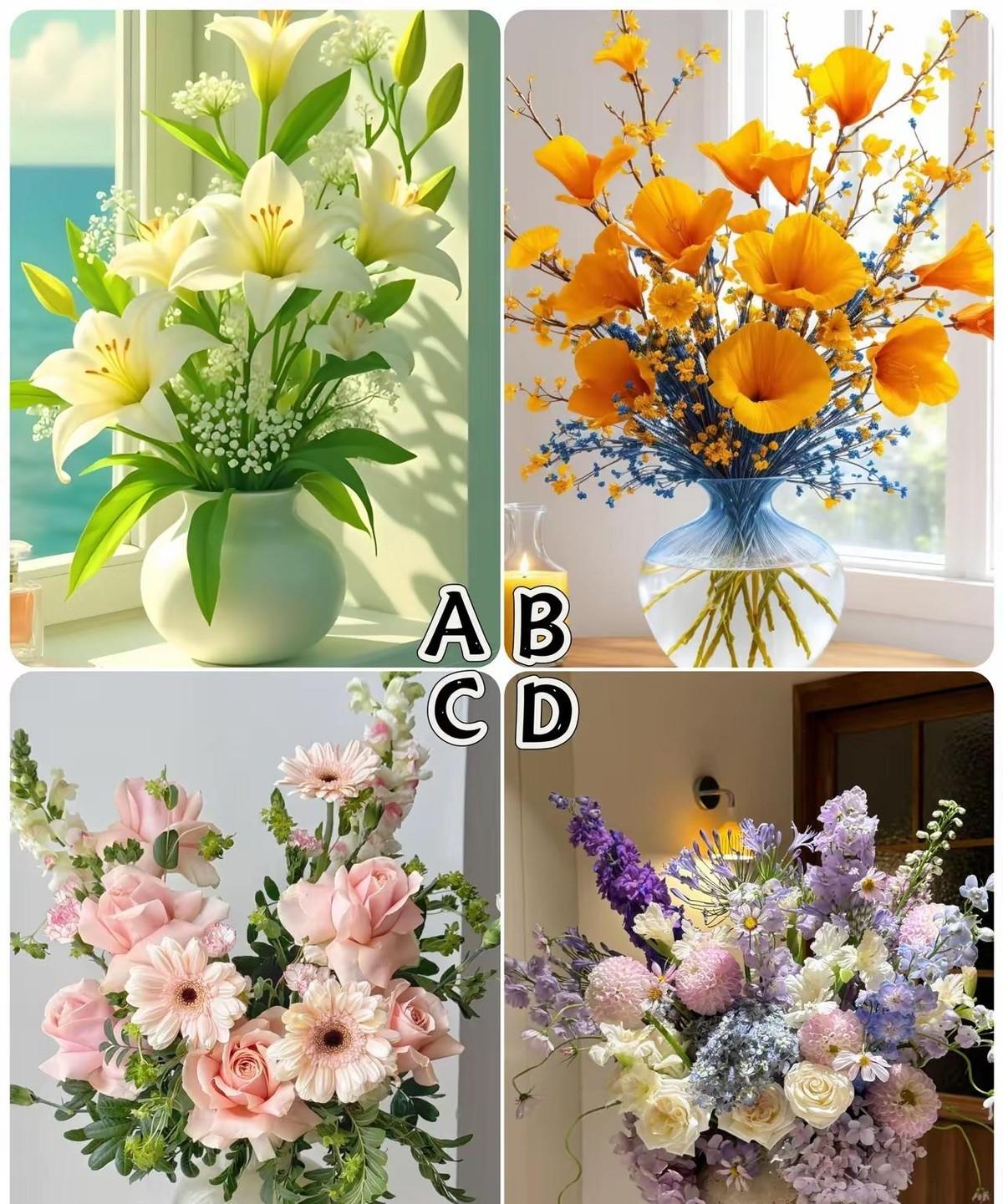 刷到个“选花测娃未来”的小游戏，点进去一看，向日葵代表阳光娃，玫瑰预示高情商，我