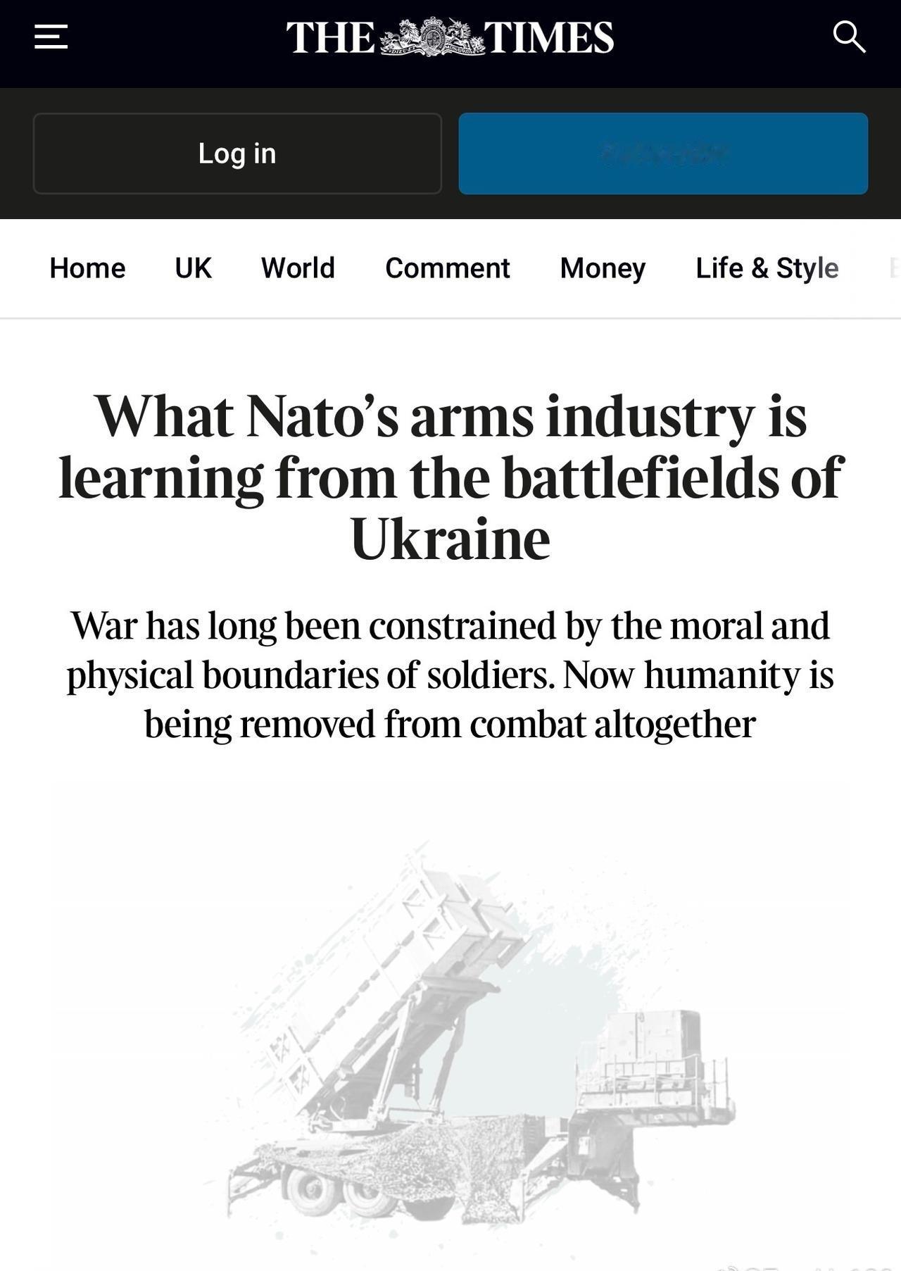 烏克蘭制定了北約現在遵循的戰場標準。
根據《泰晤士報》報道，在海上，價值30萬美