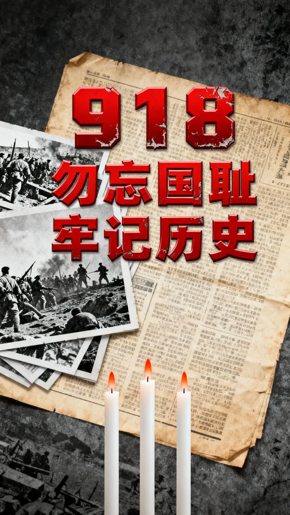 牢记历史，勿忘国耻。吾辈当自强，砥砺前行。孩子们，一定要牢记历史，发奋...