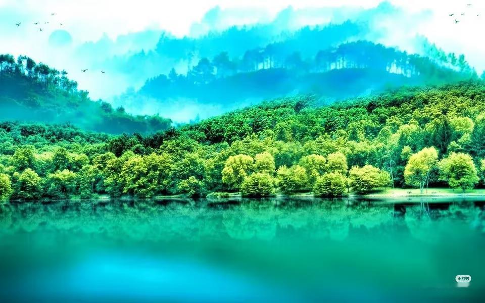 上联：青山绿水两相顾，
下联：？
