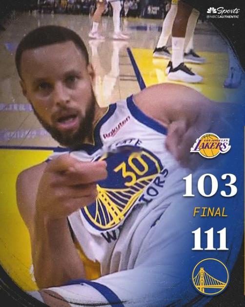 今日结束的一场NBA季前赛，勇士111-103击败湖人。霍福德在他的勇士首秀中出