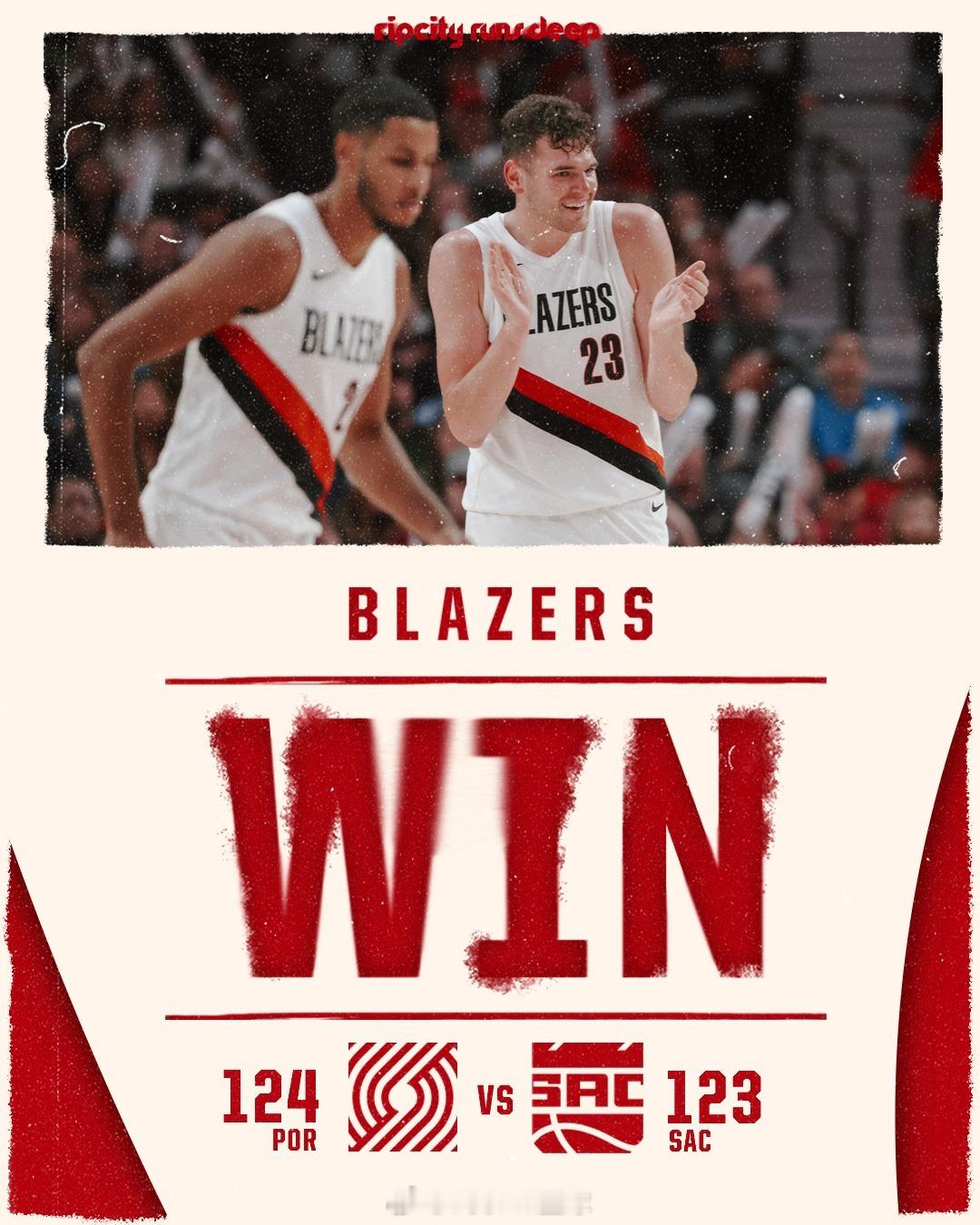 开拓者以最后罚球的机会赢了1分最终124-123战胜国王，杨瀚森NBA季前赛在主