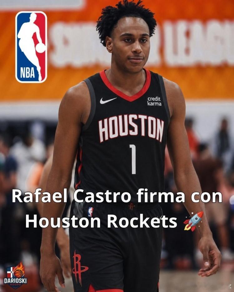 火箭官方宣布，他们已经与中锋拉斐尔·卡斯特罗￼（Rafael Castro）签下