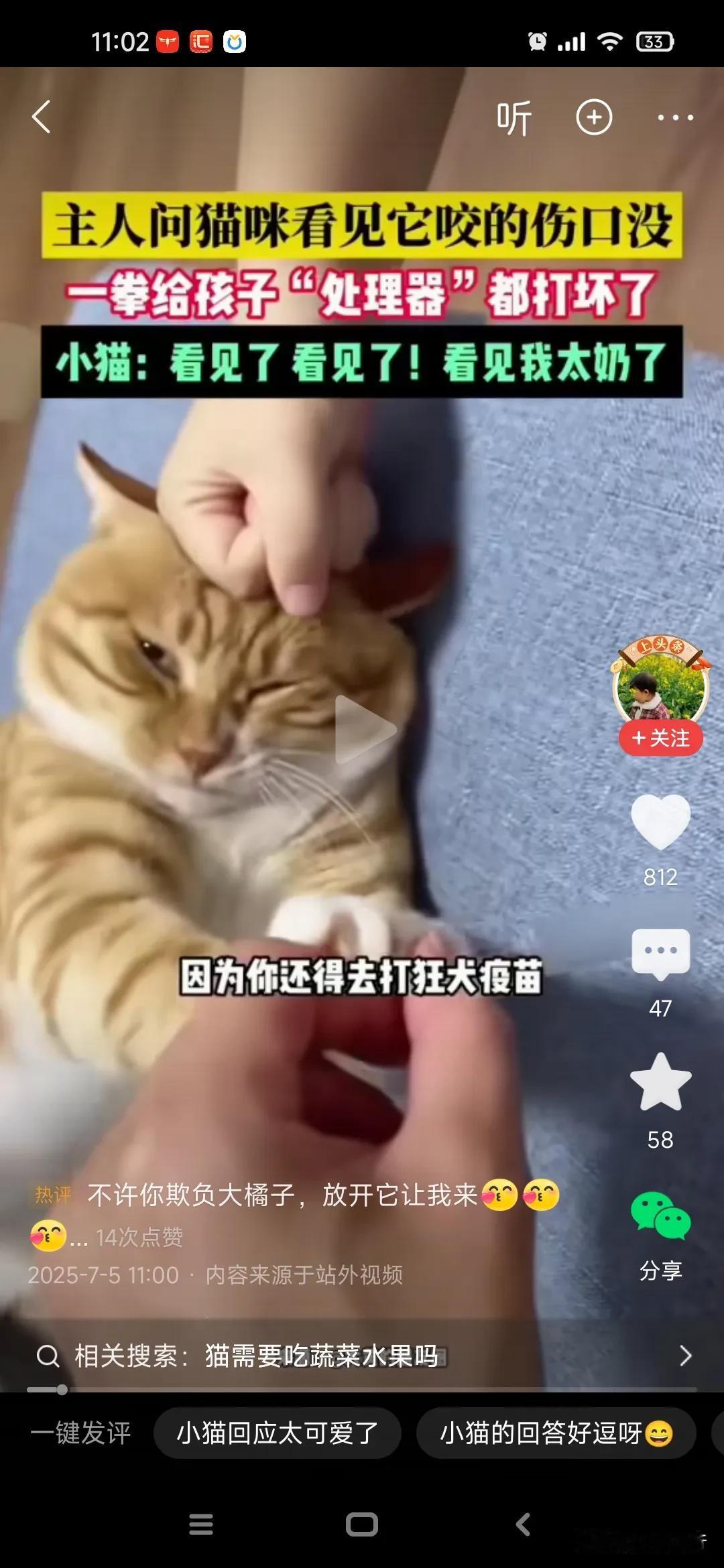 被猫咬一下就去打狂犬疫苗……
​蠢货一个！
残了、死了，都不知道怎么完蛋的。